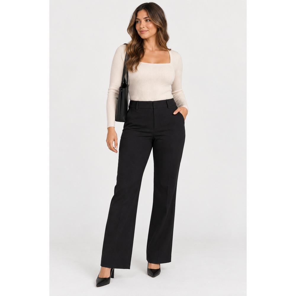 FRAME Le Crop Mini Boot Noir Black Trousers Pants LWWB0591 Size 4
